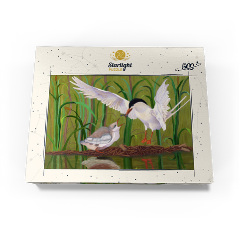Forster's Tern Feeding Chick in Wetlands 500 Jigsaw Puzzle box view3