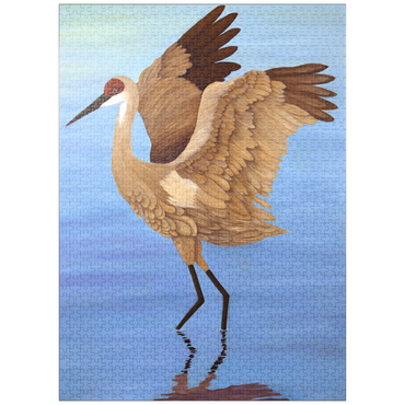 puzzleplate Sandhill Crane with Outstretched Wings 1000 Jigsaw Puzzle
