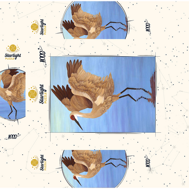 Sandhill Crane with Outstretched Wings 1000 Jigsaw Puzzle box 3D Modell