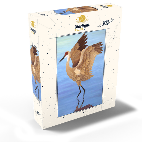 Sandhill Crane with Outstretched Wings 100 Jigsaw Puzzle box view2