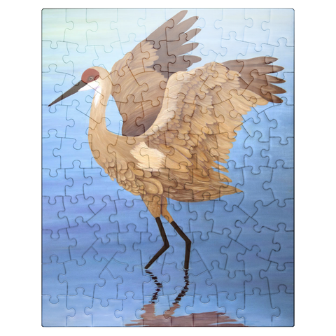 puzzleplate Sandhill Crane with Outstretched Wings 100 Jigsaw Puzzle