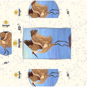 Sandhill Crane with Outstretched Wings 100 Jigsaw Puzzle box 3D Modell