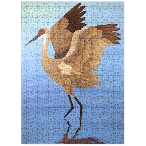 puzzleplate Sandhill Crane with Outstretched Wings 500 Jigsaw Puzzle
