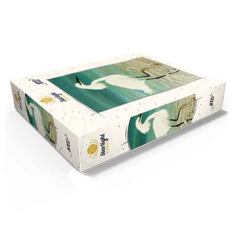 Snowy Egret Walking in Shallow Waters 1000 Jigsaw Puzzle box view1