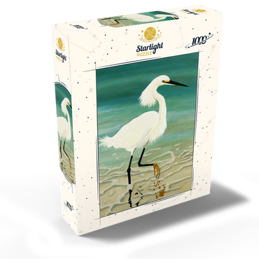 Snowy Egret Walking in Shallow Waters 1000 Jigsaw Puzzle box view2