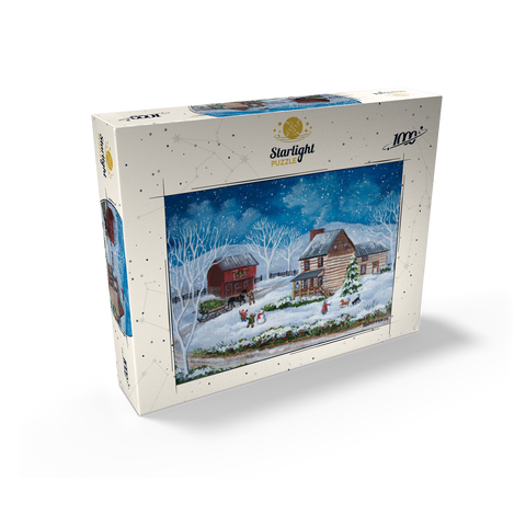 Rustic Winter Scene with Snowy Cabin 1000 Jigsaw Puzzle box view2