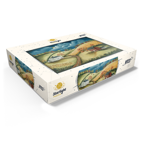 Rustic Countryside Farm in Folk Art Style 1000 Jigsaw Puzzle box view1