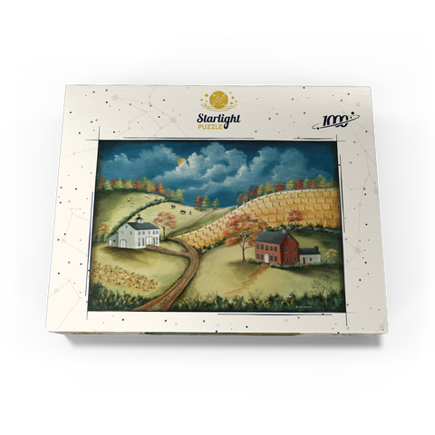 Rustic Countryside Farm in Folk Art Style 1000 Jigsaw Puzzle box view3