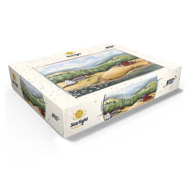 Scenic Countryside Farm in Folk Art Style 1000 Jigsaw Puzzle box view1
