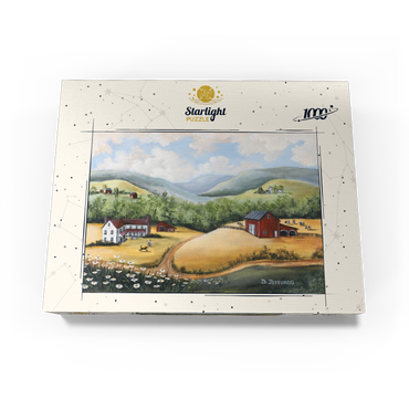 Scenic Countryside Farm in Folk Art Style 1000 Jigsaw Puzzle box view3