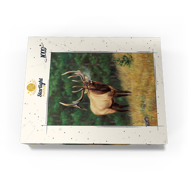 Majestic Bull Elk in Forest Clearing 1000 Jigsaw Puzzle box view3