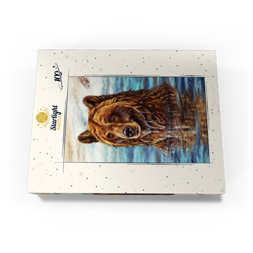 Grizzly Bear Emerging from Water 100 Jigsaw Puzzle box view3
