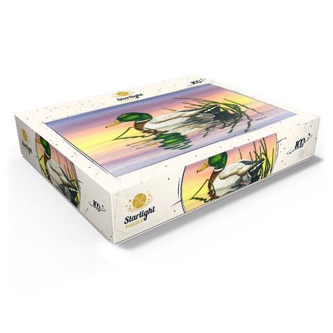 Mallard Duck at Sunset Reflection 100 Jigsaw Puzzle box view1