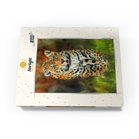 Leopard Stepping Through Lush Grass 1000 Jigsaw Puzzle box view3