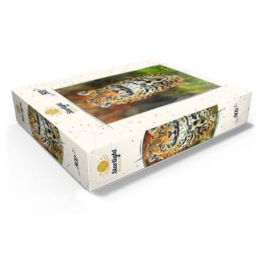 Leopard Stepping Through Lush Grass 500 Jigsaw Puzzle box view1