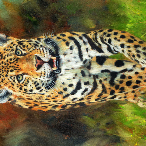 Leopard Stepping Through Lush Grass 500 Jigsaw Puzzle 3D Modell