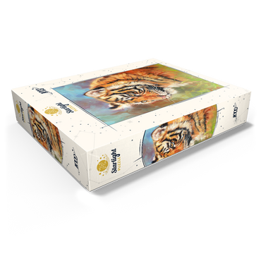 Portrait of a Tiger in Vibrant Colors 1000 Jigsaw Puzzle box view1