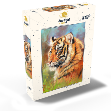 Portrait of a Tiger in Vibrant Colors 1000 Jigsaw Puzzle box view2