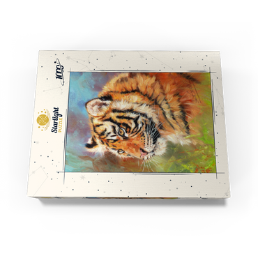 Portrait of a Tiger in Vibrant Colors 1000 Jigsaw Puzzle box view3