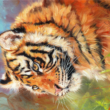 Portrait of a Tiger in Vibrant Colors 1000 Jigsaw Puzzle 3D Modell