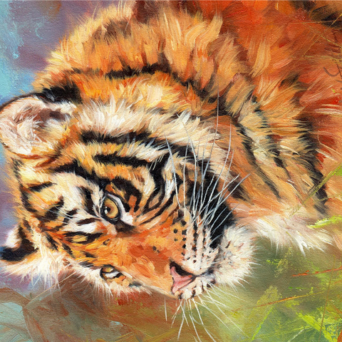 Portrait of a Tiger in Vibrant Colors 1000 Jigsaw Puzzle 3D Modell