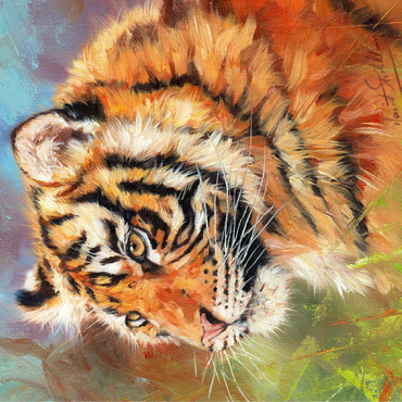 Portrait of a Tiger in Vibrant Colors 100 Jigsaw Puzzle 3D Modell