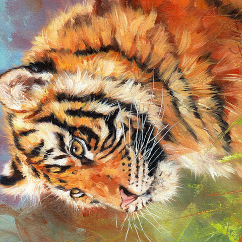 Portrait of a Tiger in Vibrant Colors 500 Jigsaw Puzzle 3D Modell