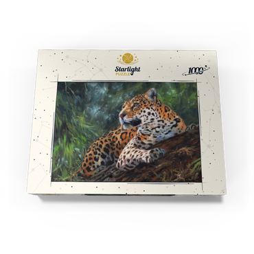Leopard Resting on Forest Log 1000 Jigsaw Puzzle box view3