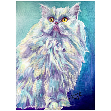 puzzleplate Colorful Persian Cat with Golden Eyes 1000 Jigsaw Puzzle