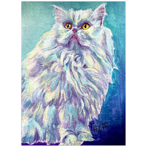 puzzleplate Colorful Persian Cat with Golden Eyes 1000 Jigsaw Puzzle