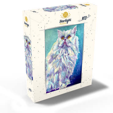 Colorful Persian Cat with Golden Eyes 100 Jigsaw Puzzle box view2