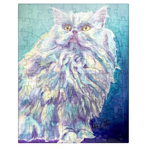 puzzleplate Colorful Persian Cat with Golden Eyes 100 Jigsaw Puzzle
