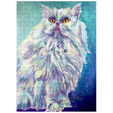 puzzleplate Colorful Persian Cat with Golden Eyes 500 Jigsaw Puzzle