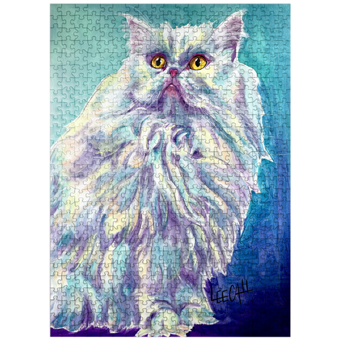 puzzleplate Colorful Persian Cat with Golden Eyes 500 Jigsaw Puzzle
