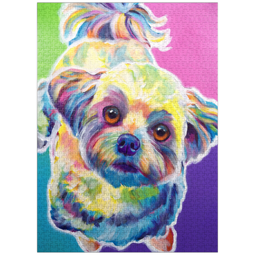 puzzleplate Colorful Shih Tzu with Playful Expression 1000 Jigsaw Puzzle