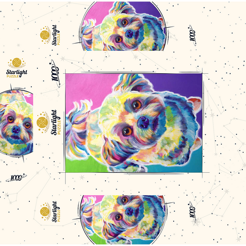 Colorful Shih Tzu with Playful Expression 1000 Jigsaw Puzzle box 3D Modell