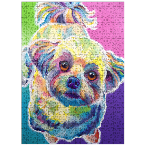puzzleplate Colorful Shih Tzu with Playful Expression 500 Jigsaw Puzzle