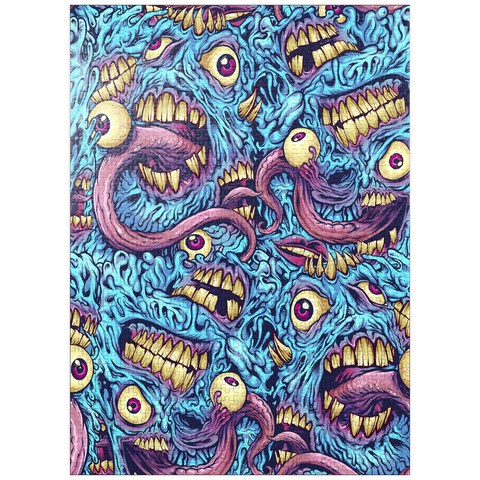 puzzleplate Surreal Monster Faces with Tentacles 1000 Jigsaw Puzzle