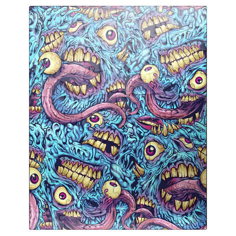 puzzleplate Surreal Monster Faces with Tentacles 100 Jigsaw Puzzle