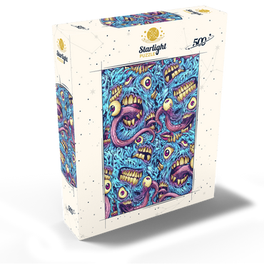 Surreal Monster Faces with Tentacles 500 Jigsaw Puzzle box view2