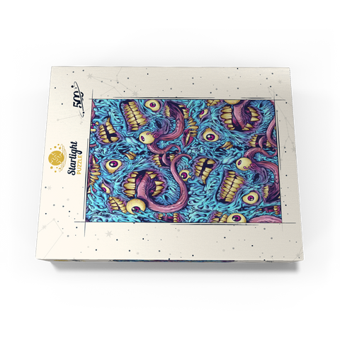 Surreal Monster Faces with Tentacles 500 Jigsaw Puzzle box view3