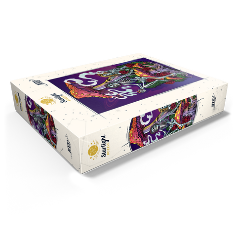 Psychedelic Skeletons with Mushrooms and Roses 1000 Jigsaw Puzzle box view1
