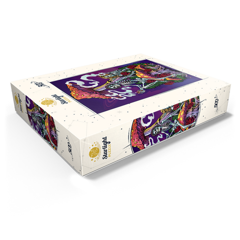 Psychedelic Skeletons with Mushrooms and Roses 500 Jigsaw Puzzle box view1