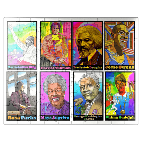 puzzleplate Colorful Portraits of Influential Black Leaders 100 Jigsaw Puzzle