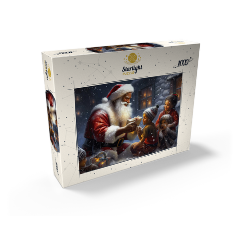 Santa Sharing Gifts with Joyful Children 1000 Jigsaw Puzzle box view2