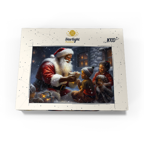 Santa Sharing Gifts with Joyful Children 1000 Jigsaw Puzzle box view3