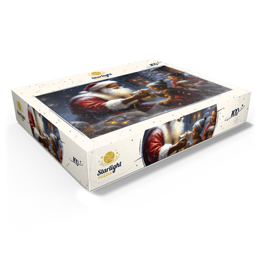 Santa Sharing Gifts with Joyful Children 100 Jigsaw Puzzle box view1