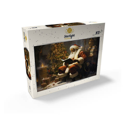 Santa Reading by Christmas Tree 100 Jigsaw Puzzle box view2