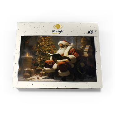 Santa Reading by Christmas Tree 100 Jigsaw Puzzle box view3