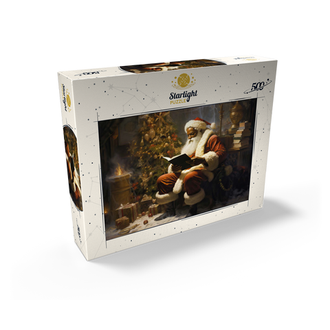 Santa Reading by Christmas Tree 500 Jigsaw Puzzle box view2